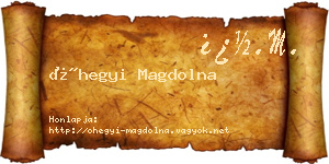 Óhegyi Magdolna névjegykártya