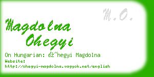 magdolna ohegyi business card